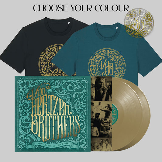Love Remains The Same Gold Edition LP + T-Shirt Bundle (UK)