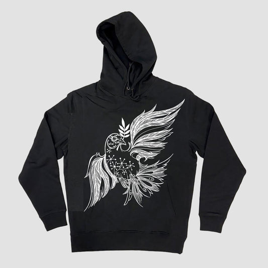 Peace Patrol White Dove Hoodie Unisex (Finland)
