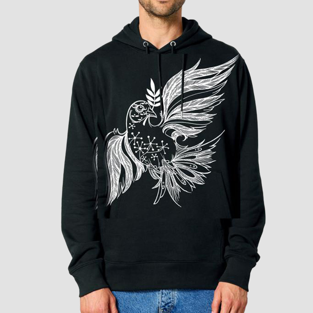 Peace Patrol White Dove Hoodie Unisex (Finland)